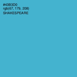 #43B3D0 - Shakespeare Color Image