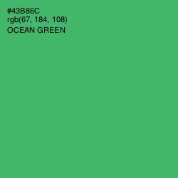 #43B86C - Ocean Green Color Image