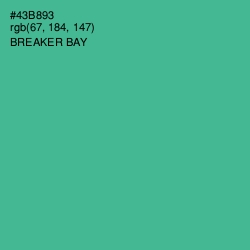 #43B893 - Breaker Bay Color Image