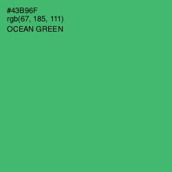 #43B96F - Ocean Green Color Image