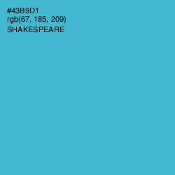 #43B9D1 - Shakespeare Color Image