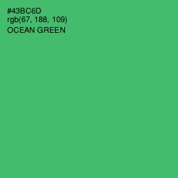 #43BC6D - Ocean Green Color Image