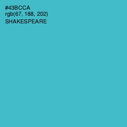 #43BCCA - Shakespeare Color Image