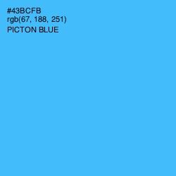 #43BCFB - Picton Blue Color Image