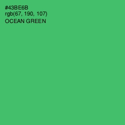 #43BE6B - Ocean Green Color Image