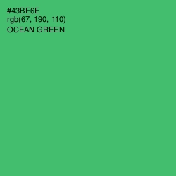 #43BE6E - Ocean Green Color Image