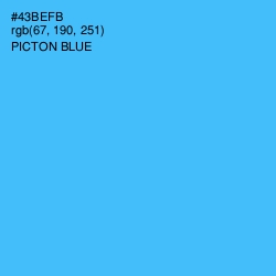 #43BEFB - Picton Blue Color Image