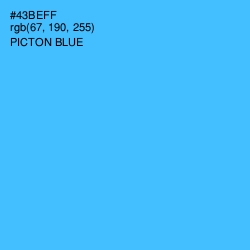 #43BEFF - Picton Blue Color Image