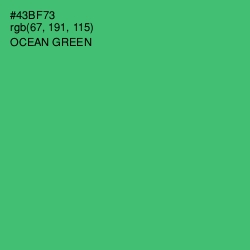 #43BF73 - Ocean Green Color Image