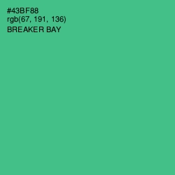 #43BF88 - Breaker Bay Color Image