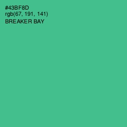 #43BF8D - Breaker Bay Color Image