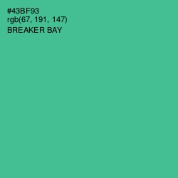 #43BF93 - Breaker Bay Color Image