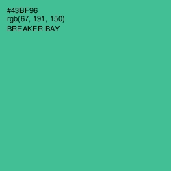 #43BF96 - Breaker Bay Color Image