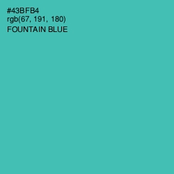 #43BFB4 - Fountain Blue Color Image