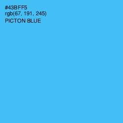 #43BFF5 - Picton Blue Color Image