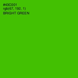 #43C001 - Bright Green Color Image