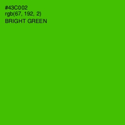 #43C002 - Bright Green Color Image