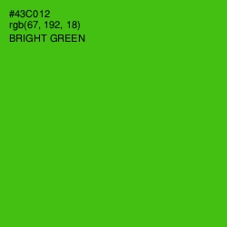 #43C012 - Bright Green Color Image