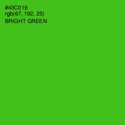 #43C019 - Bright Green Color Image