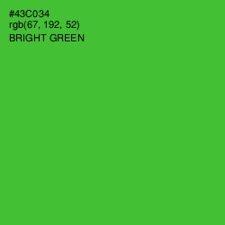 #43C034 - Bright Green Color Image