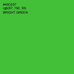 #43C037 - Bright Green Color Image