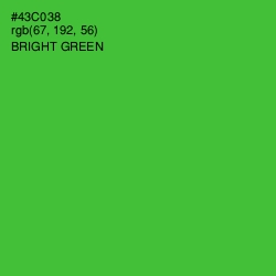 #43C038 - Bright Green Color Image