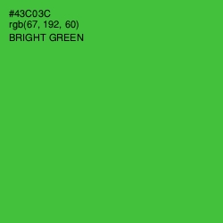 #43C03C - Bright Green Color Image