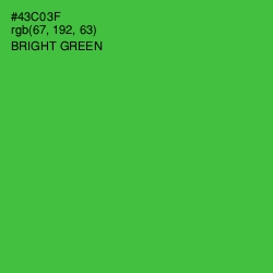 #43C03F - Bright Green Color Image