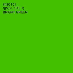 #43C101 - Bright Green Color Image