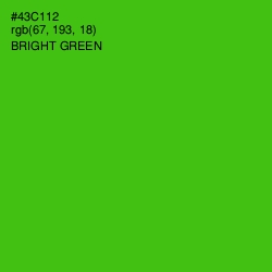 #43C112 - Bright Green Color Image