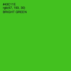 #43C11E - Bright Green Color Image