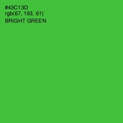 #43C13D - Bright Green Color Image