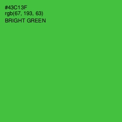 #43C13F - Bright Green Color Image