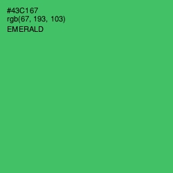 #43C167 - Emerald Color Image