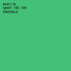 #43C178 - Emerald Color Image