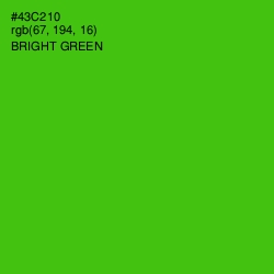 #43C210 - Bright Green Color Image