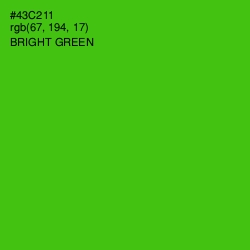 #43C211 - Bright Green Color Image