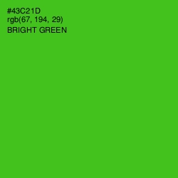 #43C21D - Bright Green Color Image