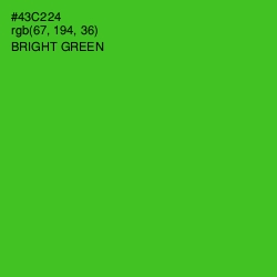 #43C224 - Bright Green Color Image