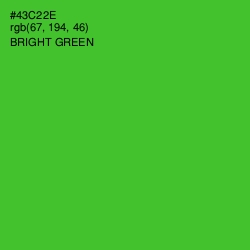 #43C22E - Bright Green Color Image