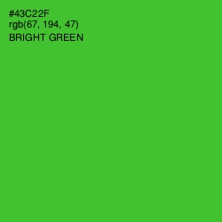 #43C22F - Bright Green Color Image