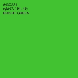 #43C231 - Bright Green Color Image
