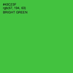 #43C23F - Bright Green Color Image