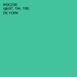 #43C29E - De York Color Image