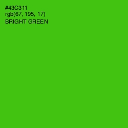 #43C311 - Bright Green Color Image