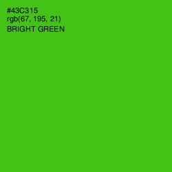 #43C315 - Bright Green Color Image