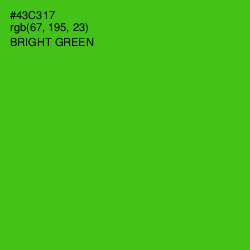 #43C317 - Bright Green Color Image