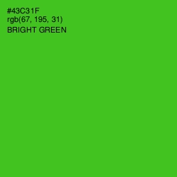 #43C31F - Bright Green Color Image