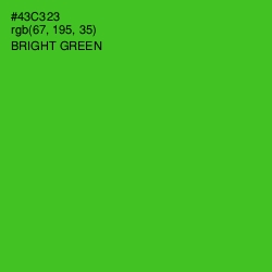 #43C323 - Bright Green Color Image