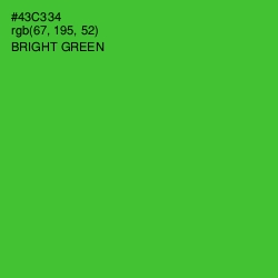 #43C334 - Bright Green Color Image